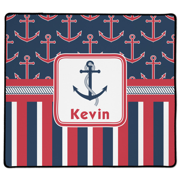 Custom Nautical Anchors & Stripes XL Gaming Mouse Pad - 18" x 16" (Personalized)