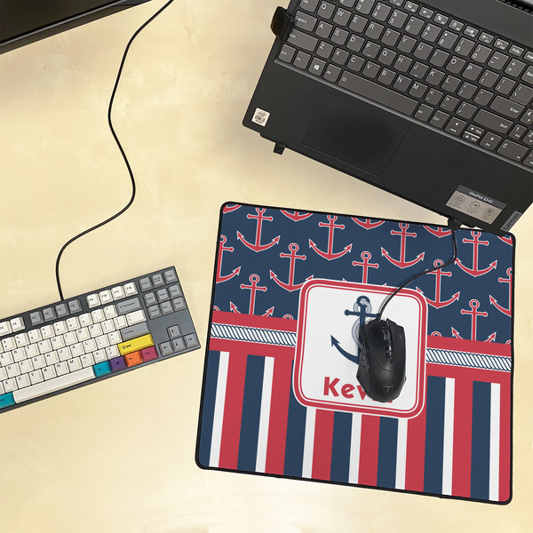 Nautical Anchors & Stripes Medium Gaming Mats - LIFESTYLE