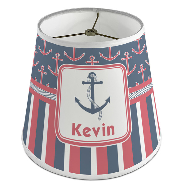 Custom Nautical Anchors & Stripes Empire Lamp Shade (Personalized)