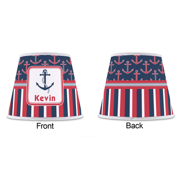 Nautical Anchors & Stripes Poly Film Empire Lampshade - Approval