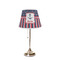 Nautical Anchors & Stripes Poly Film Empire Lampshade - On Stand