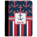 Nautical Anchors & Stripes Notebook Padfolio w/ Name or Text