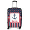 Nautical Anchors & Stripes Medium Travel Bag - With Handle
