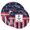 Nautical Anchors & Stripes Melamine Plates - PARENT/MAIN