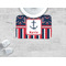 Nautical Anchors & Stripes Memory Foam Bath Mat - LIFESTYLE