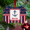 Nautical Anchors & Stripes Metal Benilux Ornament - Lifestyle
