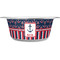 Nautical Anchors & Stripes Metal Pet Bowl - White Label - Medium - Main