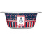 Nautical Anchors & Stripes Stainless Steel Dog Bowl - Medium (Personalized)