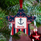 Nautical Anchors & Stripes Metal Star Ornament - Lifestyle