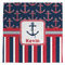 Nautical Anchors & Stripes Microfiber Dish Towel (Personalized)