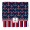 Nautical Anchors & Stripes Microfiber Dish Rag - Front/Approval