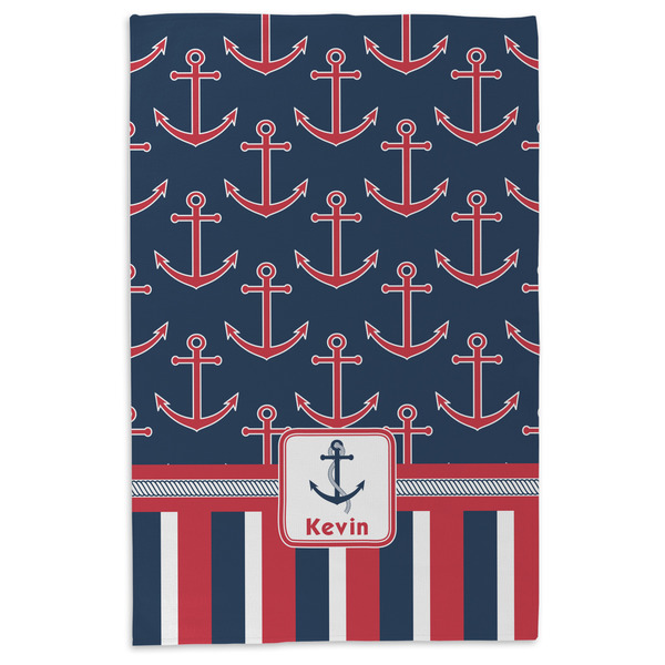 Nautical Anchors & Stripes Microfiber Dish Towel - APPROVAL