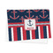 Nautical Anchors & Stripes Microfiber Dish Towel - FOLDED HALF