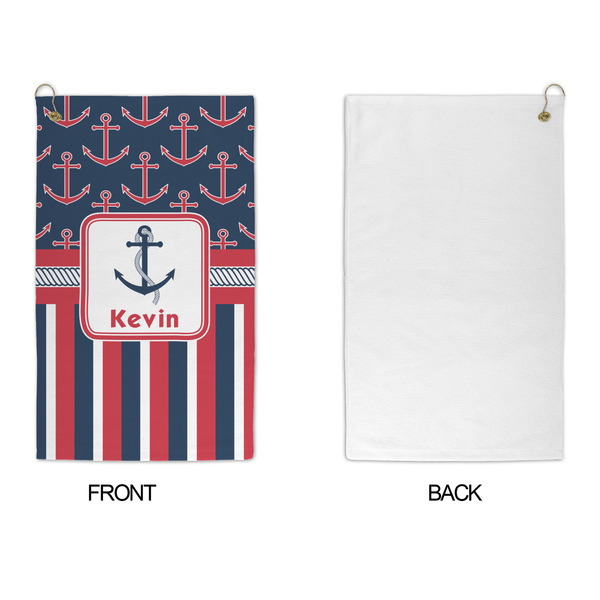 Nautical Anchors & Stripes Microfiber Golf Towels - APPROVAL
