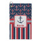 Nautical Anchors & Stripes Microfiber Golf Towels - Small - FRONT