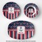 Nautical Anchors & Stripes Microwave & Dishwasher Safe CP Plastic Dishware - Group