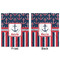 Nautical Anchors & Stripes Minky Blanket - 50"x60" - Double Sided - Front & Back