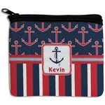 Nautical Anchors & Stripes Rectangular Coin Purse (Personalized)