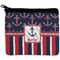 Nautical Anchors & Stripes Rectangular Coin Purse (Personalized)
