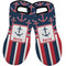Nautical Anchors & Stripes Neoprene Oven Mitts - Set of 2 w/ Name or Text
