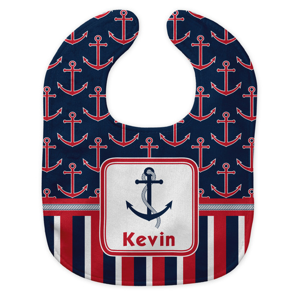 Nautical Anchors & Stripes New Bib Flat Approval