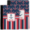 Nautical Anchors & Stripes Notebook Padfolio - MAIN