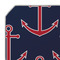 Nautical Anchors & Stripes Octagon Placemat - Single front (DETAIL)