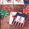 Nautical Anchors & Stripes On Table with Poker Chips