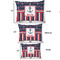 Nautical Anchors & Stripes Outdoor Dog Beds - SIZE CHART