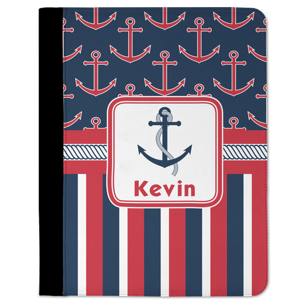 Custom Nautical Anchors & Stripes Padfolio Clipboard (Personalized)