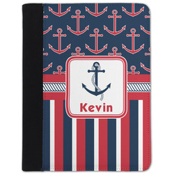 Nautical Anchors & Stripes Padfolio Clipboard - Small (Personalized)