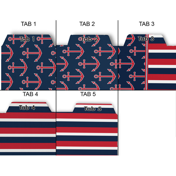 Nautical Anchors & Stripes Page Dividers - Set of 5 - Approval