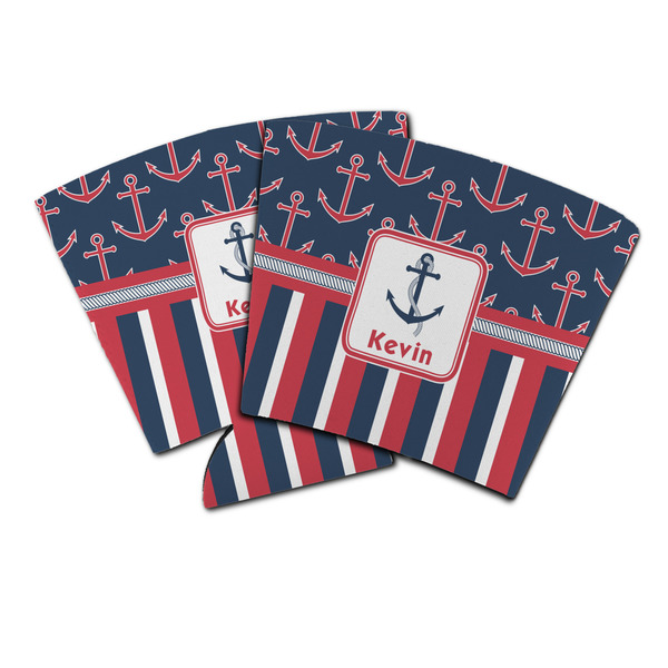 Custom Nautical Anchors & Stripes Party Cup Sleeve (Personalized)