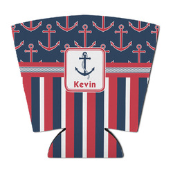 Nautical Anchors & Stripes Party Cup Sleeve - with Bottom (Personalized)