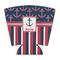 Nautical Anchors & Stripes Party Cup Sleeves - with bottom - FRONT
