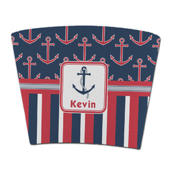 Nautical Anchors & Stripes Party Cup Sleeve - without bottom (Personalized)