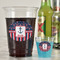 Nautical Anchors & Stripes Party Cups - 16oz - In Context