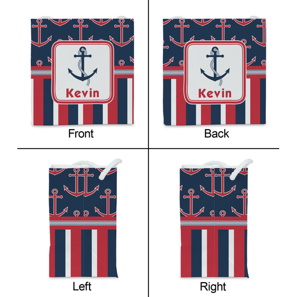 Nautical Anchors & Stripes Party Favor Gift Bag - Matte - Approval