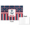 Nautical Anchors & Stripes Disposable Paper Placemat - Front & Back