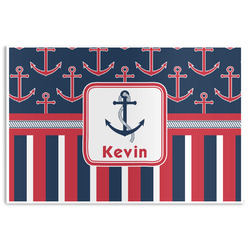 Nautical Anchors & Stripes Disposable Paper Placemats (Personalized)