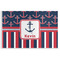 Nautical Anchors & Stripes Disposable Paper Placemat - Front View