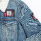 Nautical Anchors & Stripes Patches Lifestyle Jean Jacket Detail