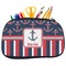 Nautical Anchors & Stripes Neoprene Pencil Case - Medium w/ Name or Text