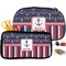 Nautical Anchors & Stripes Pencil / School Supplies Bags Small and Medium