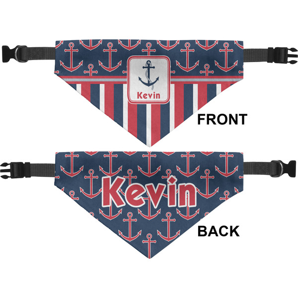 Nautical Anchors & Stripes Pet Bandana Approval