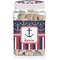 Nautical Anchors & Stripes Dog Treat Jar (Personalized)