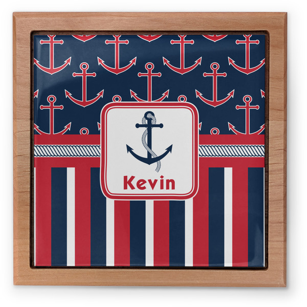 Nautical Anchors & Stripes Pet Urn - Apvl