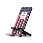 Nautical Anchors & Stripes Cell Phone Stand (Personalized)
