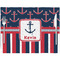 Nautical Anchors & Stripes Placemat with Props