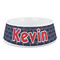 Nautical Anchors & Stripes Plastic Dog Bowl - Medium (Personalized)